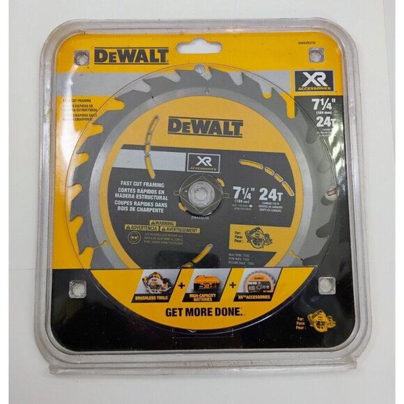 DeWALT 71/4" 24T FAST CUT Framing Saw Blades DWAXR3724 - TB7OCP lot of 2 - Picture 12 of 16